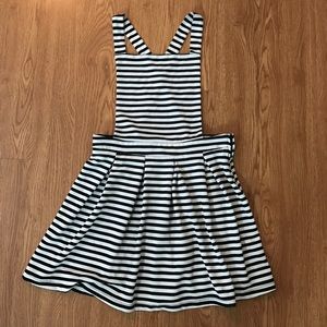 Striped Overall Dress
