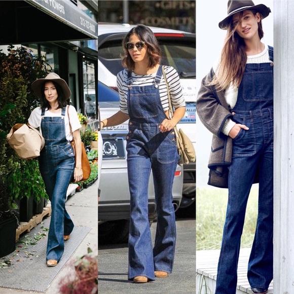 madewell flea market flare overalls