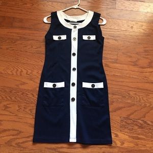 Boutique sailor, naval style dress.