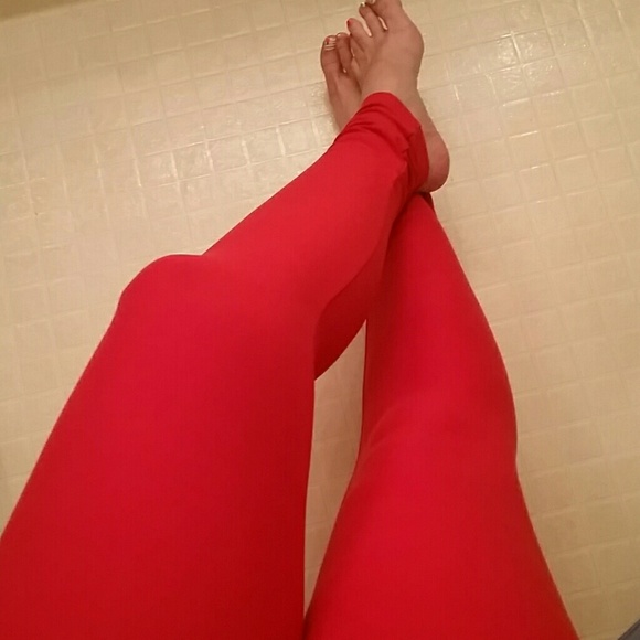 Lularoe OS Red Leggings