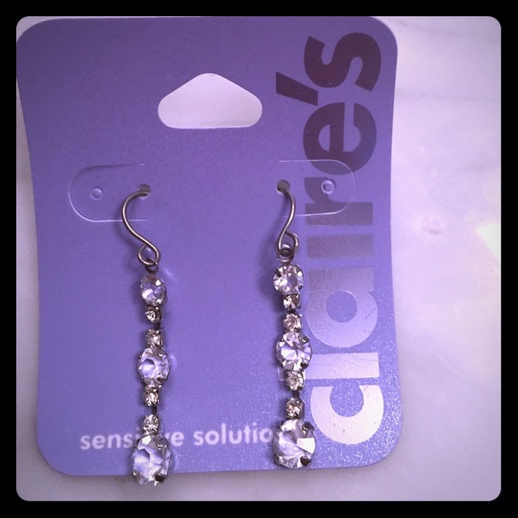 Claire's cz earrings.  Never worn.