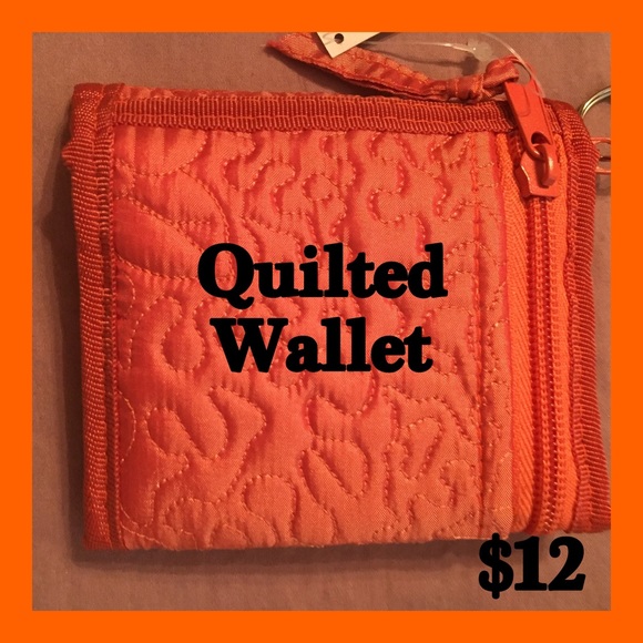 🚨FLASH SALE🚨 Orange Quilted Wallet. 4.5" X 12" - Picture 1 of 4