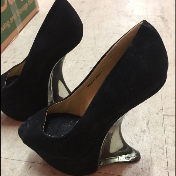 Bebe clear platforms size 7