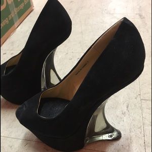 Bebe clear platforms size 7