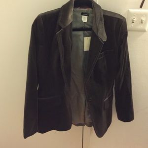 Jcrew velvet grey blazer