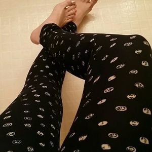 Navy and Cream Swirl Dot OS Lularoe Leggings