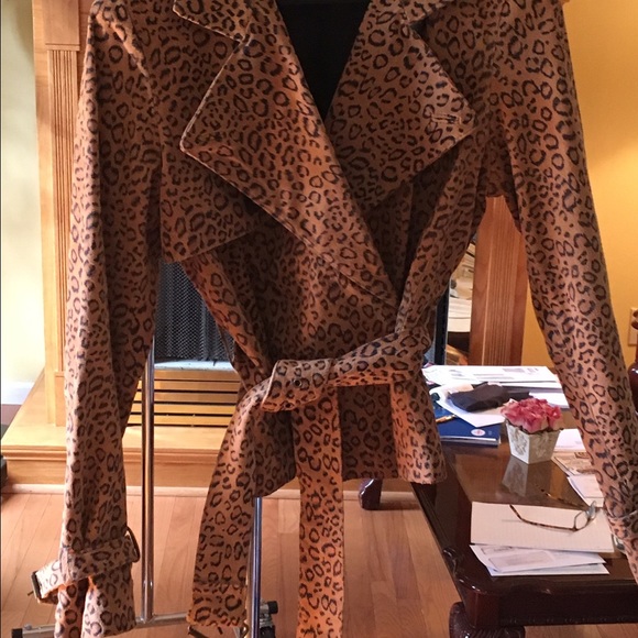 Cheetah print suede jacket. Suede size m