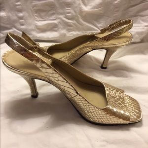 Tahari Gold Strappy Heel