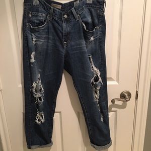 Ag distressed denim