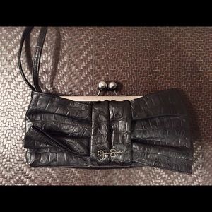 Black Jessica Simpson Casual Bow Clutch - like new