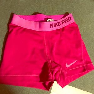 Pink Nike pro spandex shorts size XS