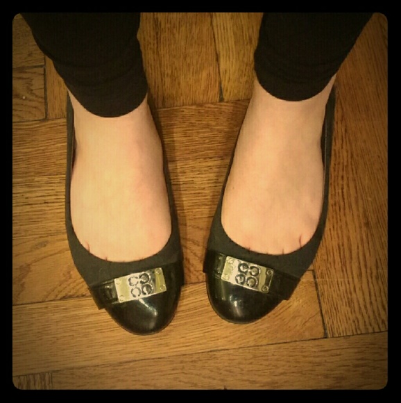 Coach- Black Flats