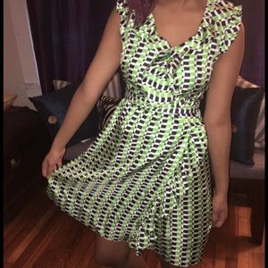 Kate Spade green, blue and white dress