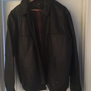 Bass brown leather jacket (Men's XXL)