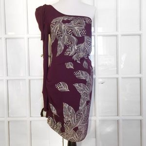 Double Zero Purple One Shoulder Dress