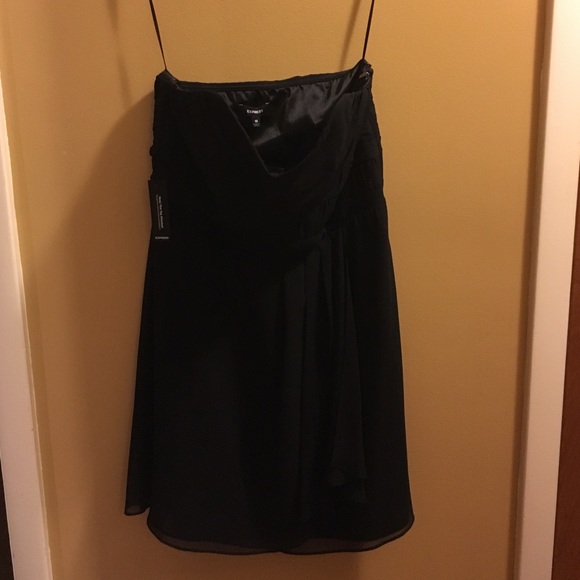 Black strapless Express dress
