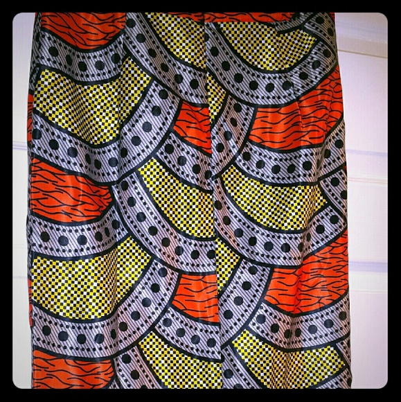 African inspired fabric pencil skirt