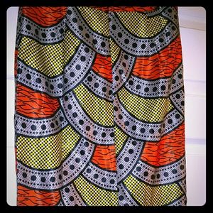 African inspired fabric pencil skirt