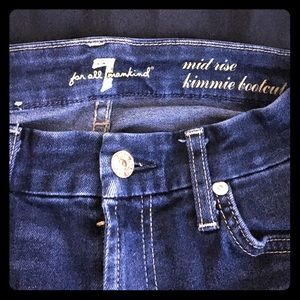 7 for all mankind mid rise "kimmie bootcut" jeans.
