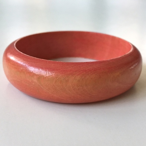 Jewelry - 🌅👉🏼Coral Tinted Wooden Bangle Jewelry - 🌅👉🏼Coral Tinted Wooden Bangle