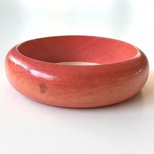 Jewelry - 🌅👉🏼Coral Tinted Wooden Bangle Jewelry - 🌅👉🏼Coral Tinted Wooden Bangle