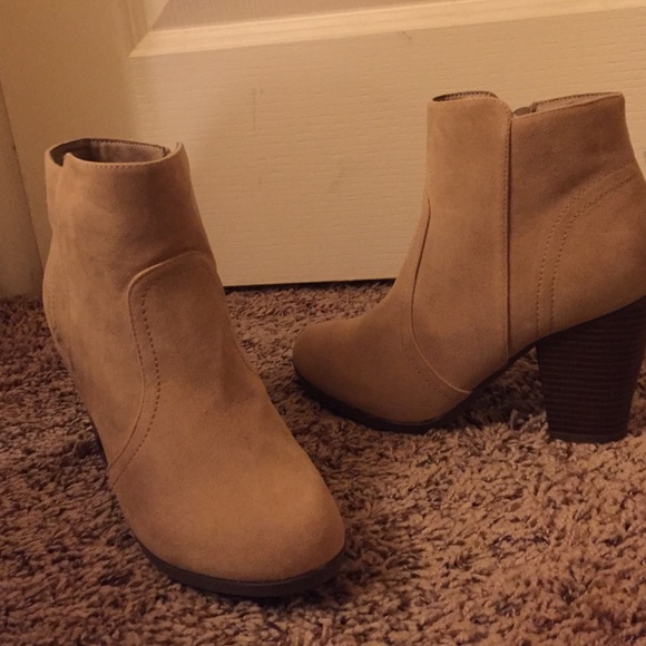 Tan booties