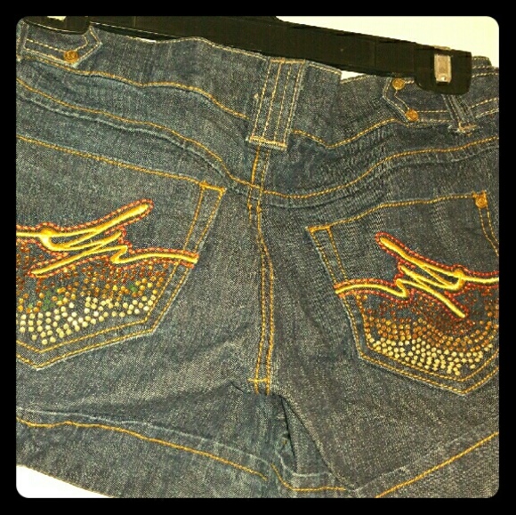 Bedazzled jean shirts