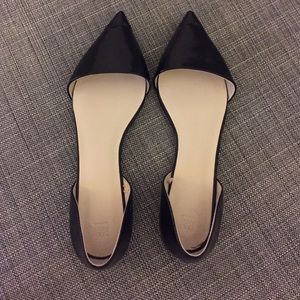 Zara black point toe flats
