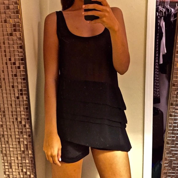 Black Asymetrical Tank