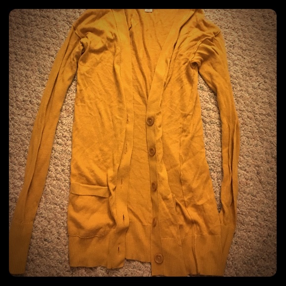 Mustard yellow cardigan