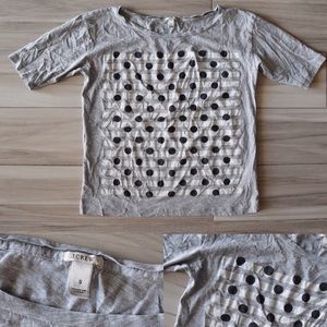 J. Crew Polka Dot Striped Tee