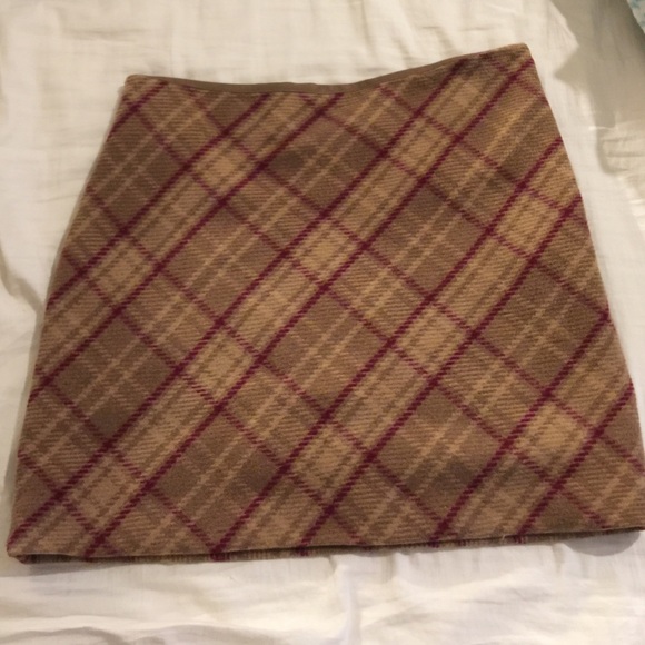 J.crew wool plaid mini skirt