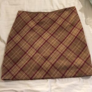 J.crew wool plaid mini skirt