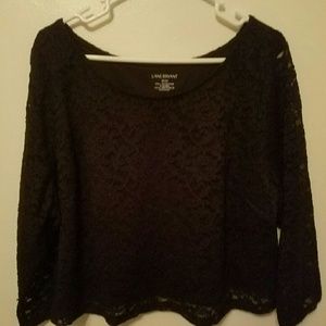 Long sleeve lace crop top