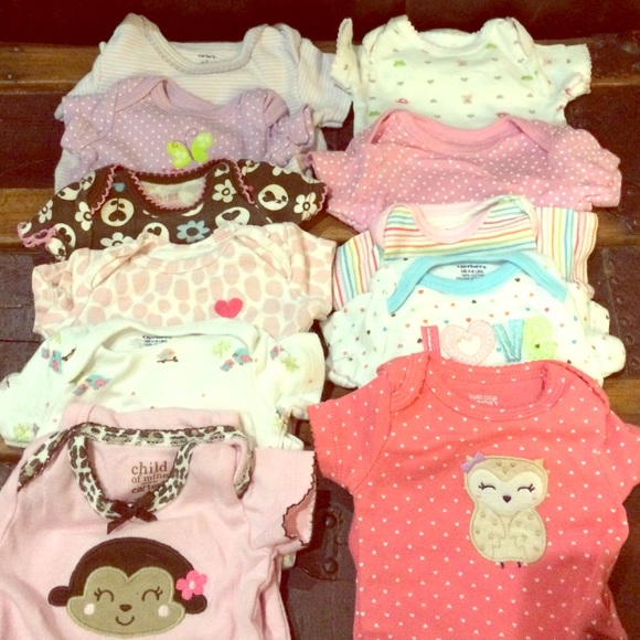 Baby girl onesies! Newborn 11 onesies