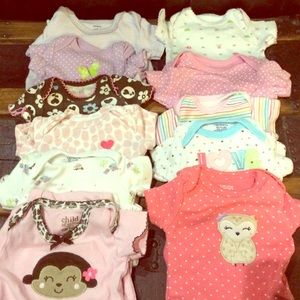 Baby girl onesies! Newborn 11 onesies