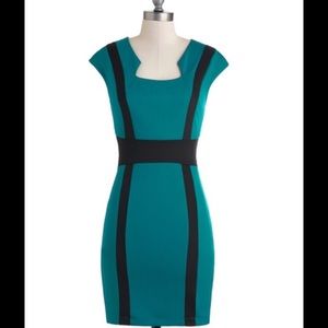 Teal dress size small from modcloth.