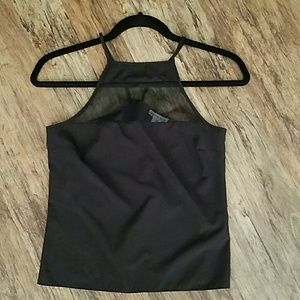 Black top with mesh