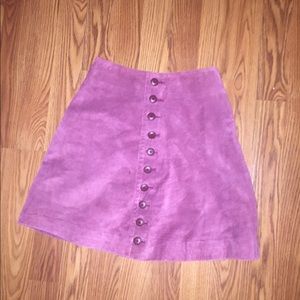 Dark rose suede skirt
