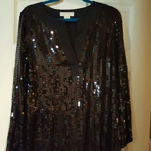 Michael Kors Sequin Tunic Blouse
