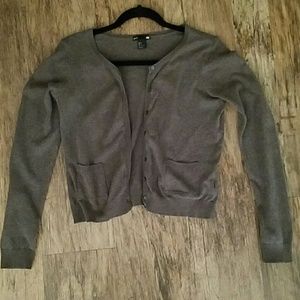 Gray cardigan
