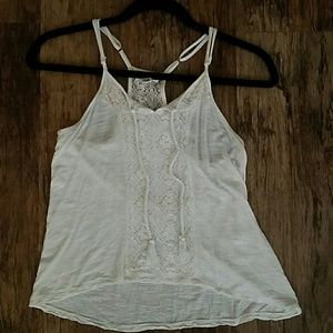 White lace tank