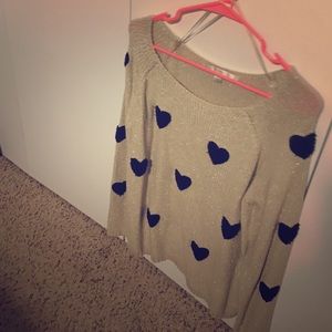 LC Lauren Conrad Heart Sweater