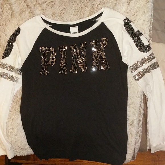 VS pink bling baseball shirt