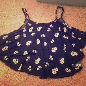 Flowered crop top