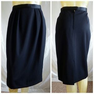 Wool Tuxedo Skirt
