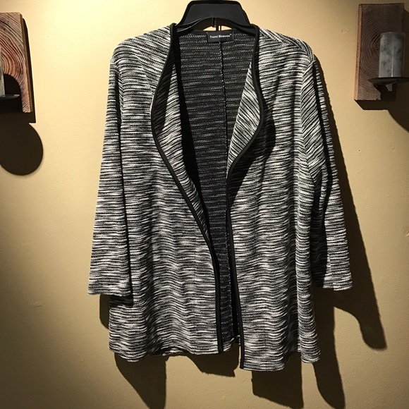 Black and white blazer