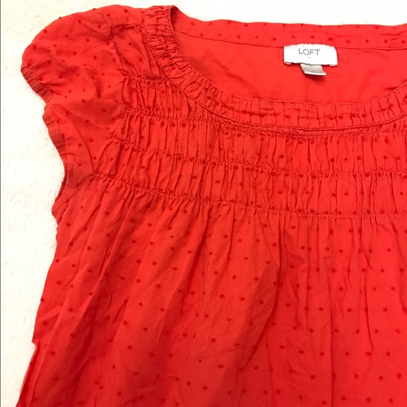 Polka dot orange Loft shirt