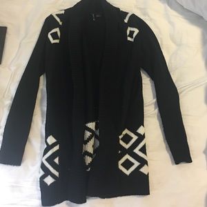 Chunky Aztec Print Cardigan