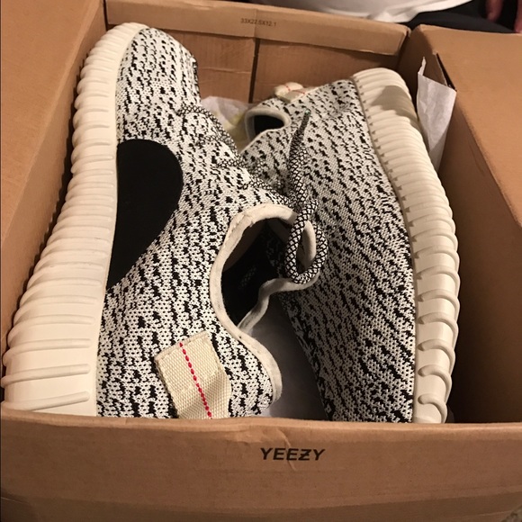 Black and white yzy boost